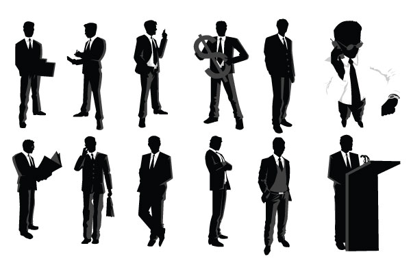 Best of, Free Vector Business People Silhouette Packs