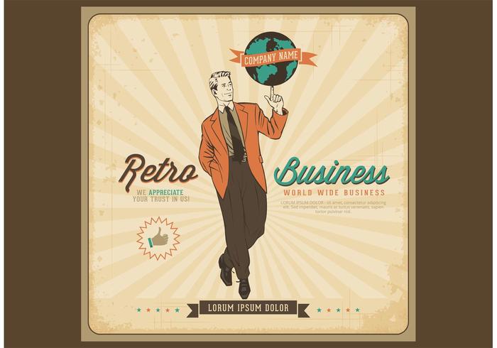 Free Vector Retro Business Poster