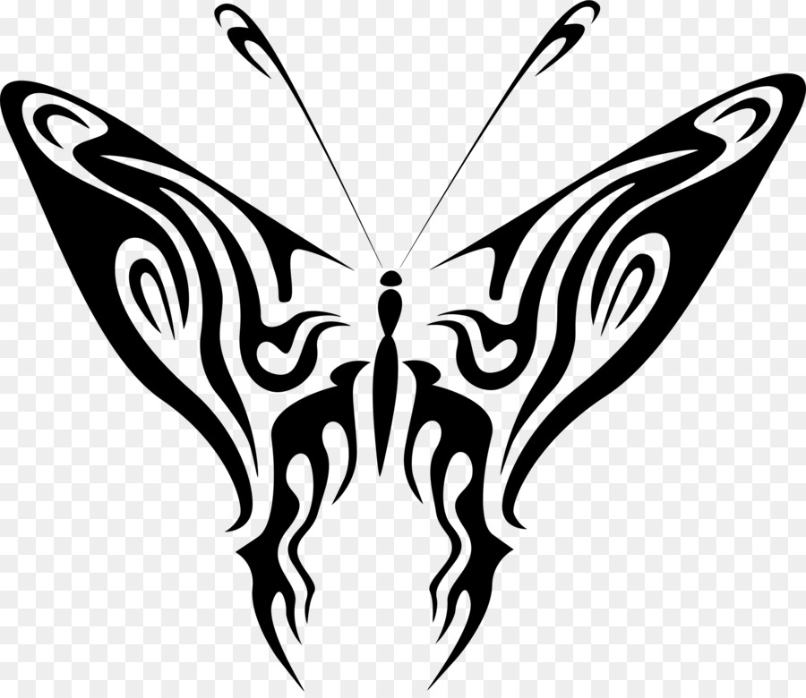 Butterfly Black And White clipart