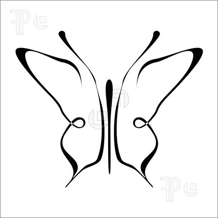 Butterfly abstract vector.