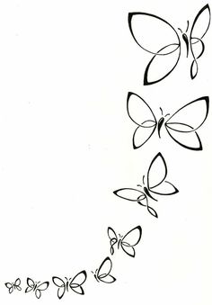 Butterfly Border Black And White Clipart