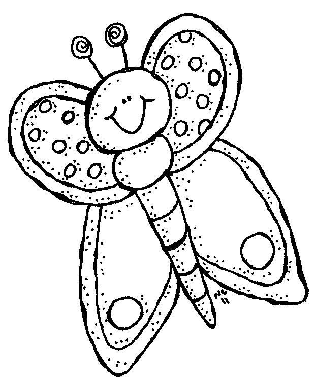 butterfly black and white clipart cartoon