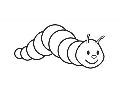 Caterpillar clipart black and white