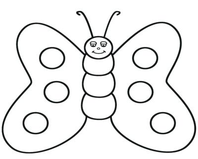 Butterfly clip art line drawing