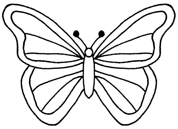 Free outlines butterflies.