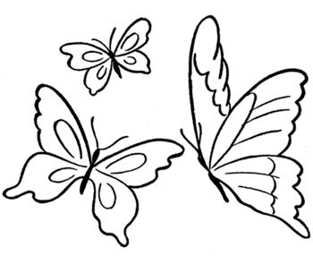 butterfly black and white clipart printable