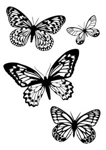 Printable butterfly coloring.