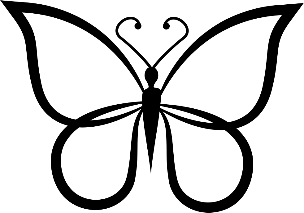 Butterfly shape outline.
