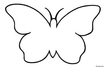butterfly black and white clipart shape
