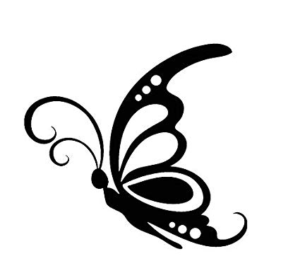 CCI Butterfly Side View Decal Vinyl Sticker