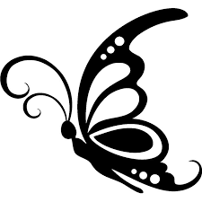 Image result for butterfly clipart black and white