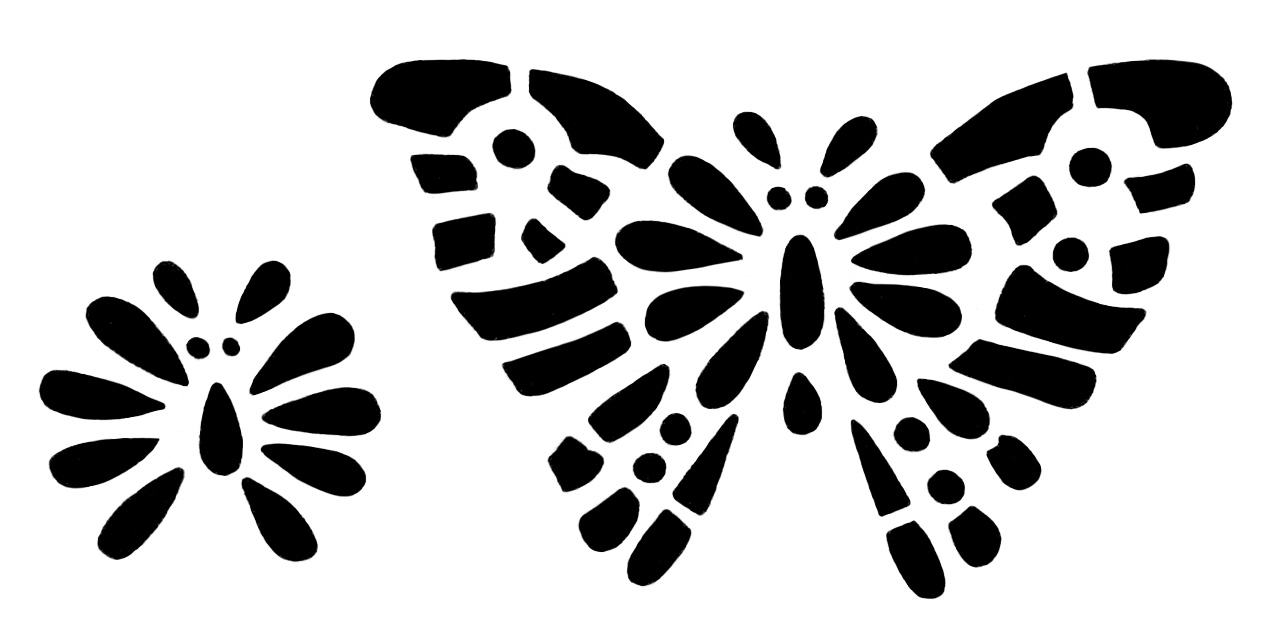 Butterfly stencil clip.