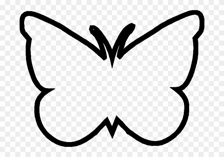 Butterfly template clipart.