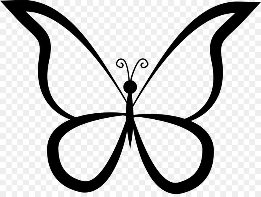 Butterfly Black And White clipart
