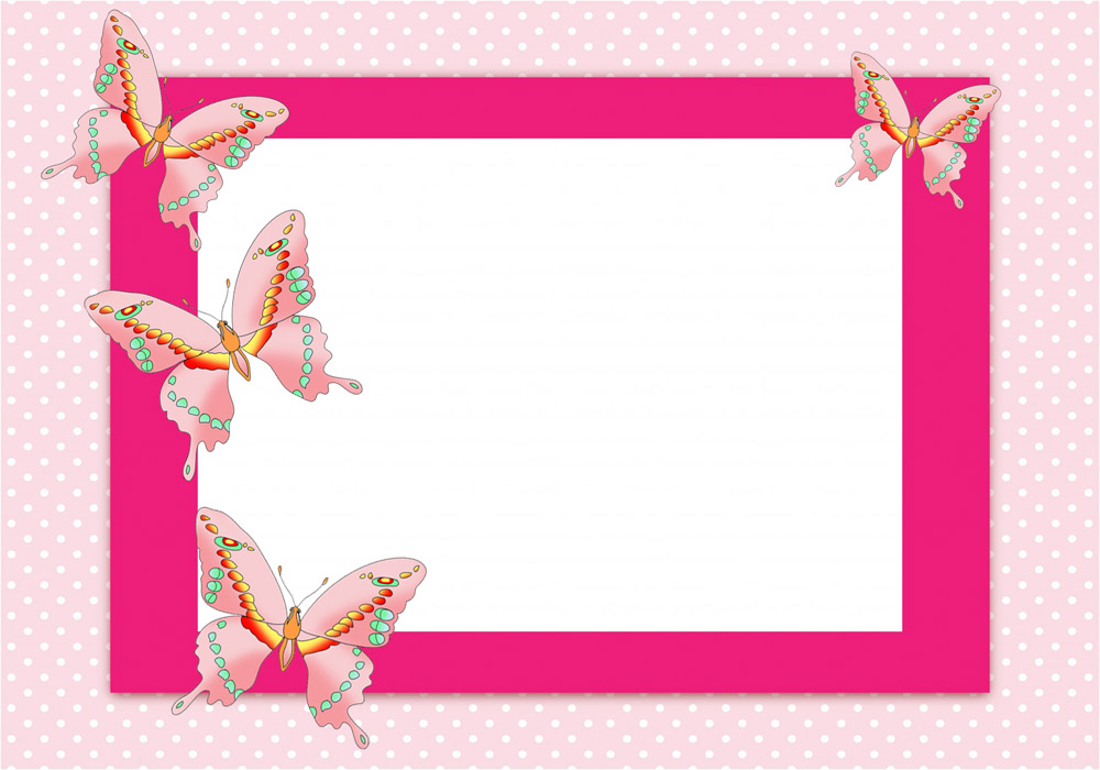 Butterfly border clipart.