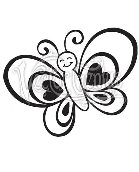 High Resolution Cute Butterfly Kid Drawing Adorable Clip Art Stock Art