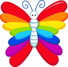 Free rainbow butterfly.