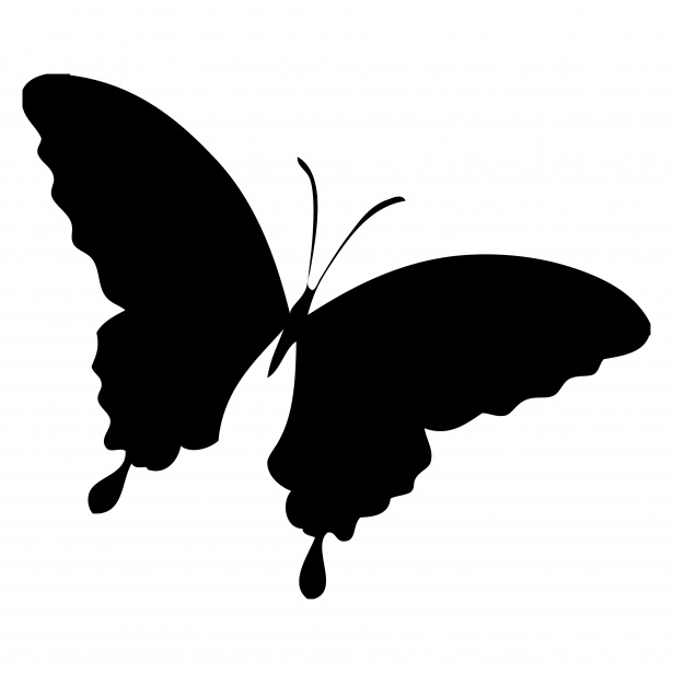 Butterfly silhouette clipart.