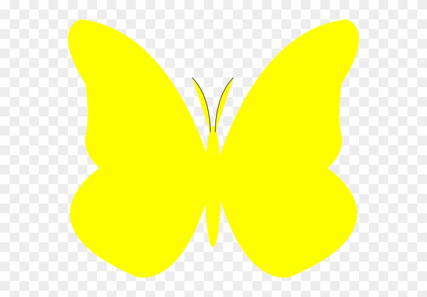 Yellow butterfly clipart.