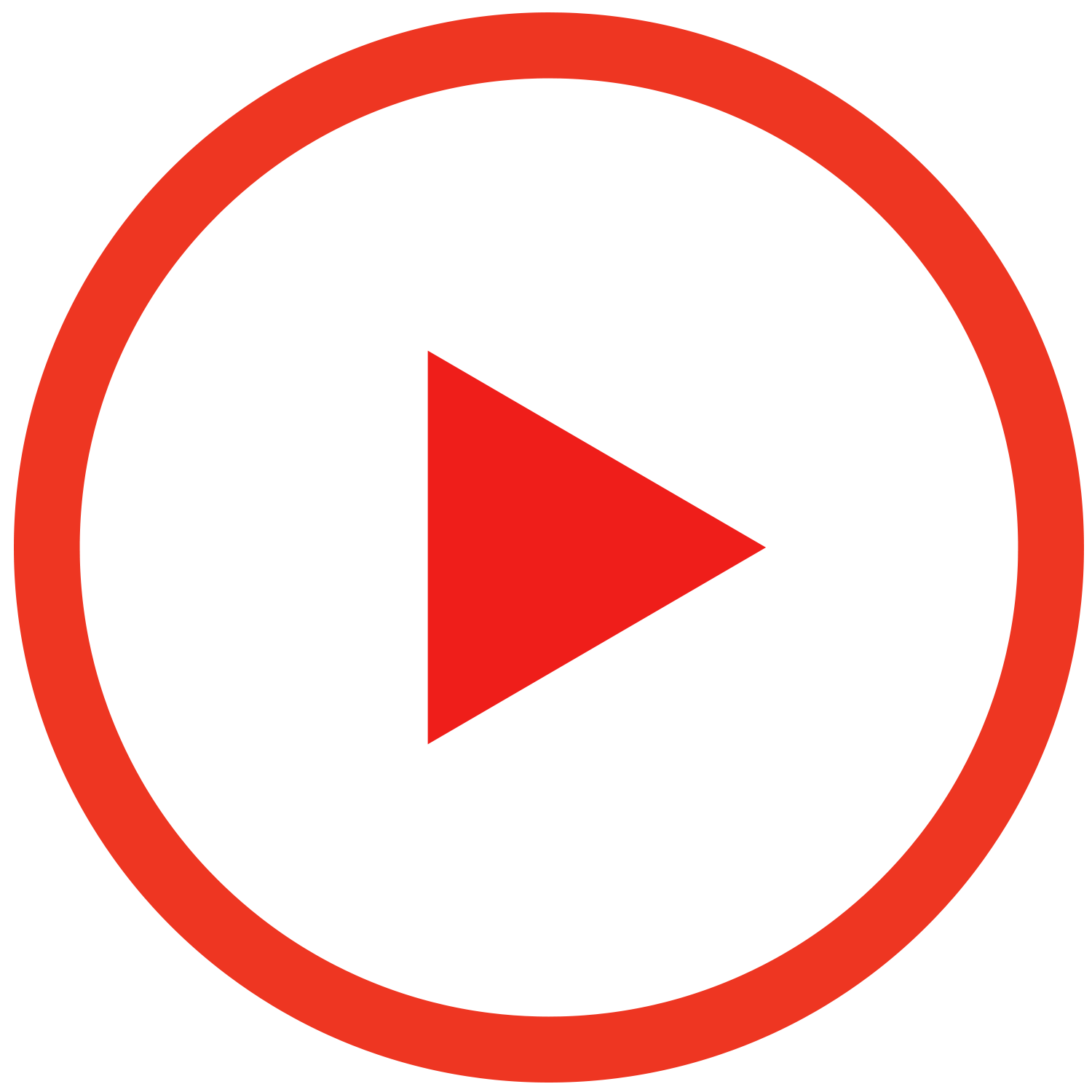 Play Red Outline Button transparent PNG