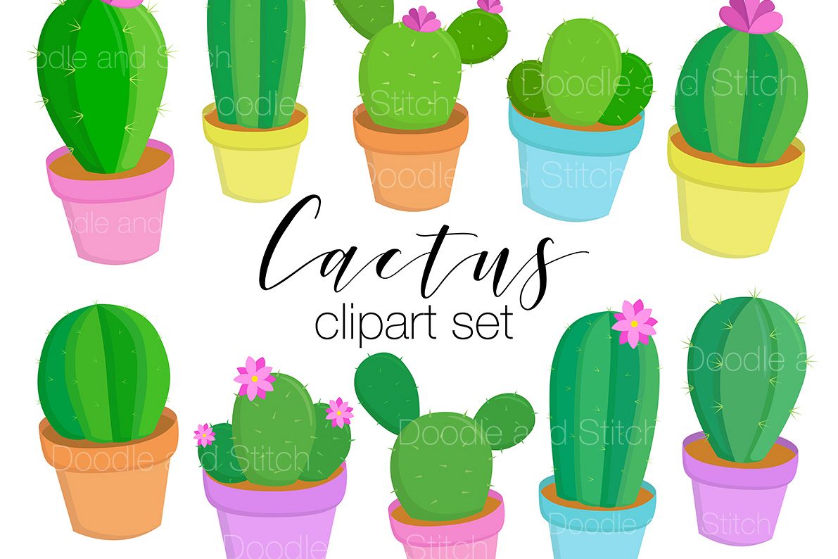 Cactus clipart illustrations.