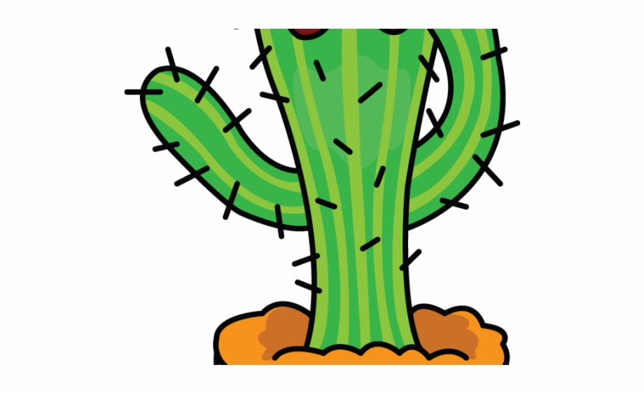 Cactus clipart scene.