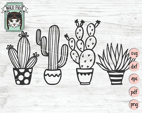 Cactus SVG file, Succulent svg file, Cactus clip art