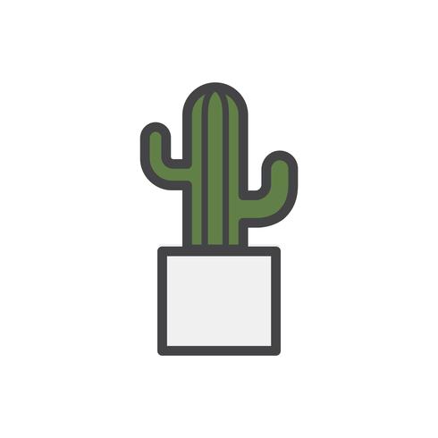 Simple cactus in a plant vector