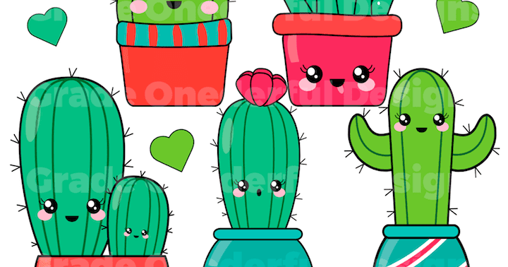 Kawaii Cactus Clipart