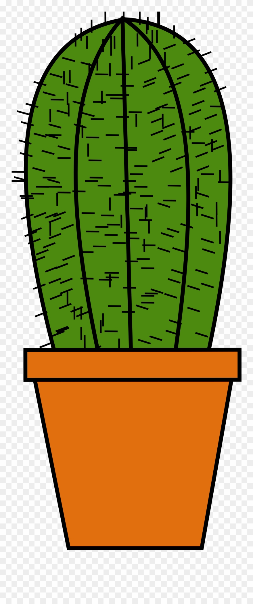 Cactus Clay Pot Green
