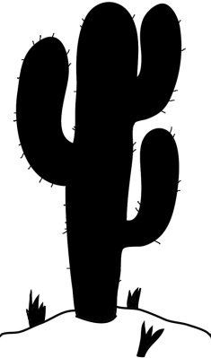 Desert cactus silhouette.
