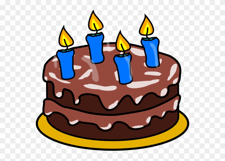 Animated Chocolate Birthday Cake Clipart