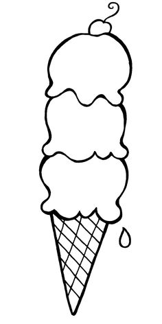 Ice Cream Clipart Black And White