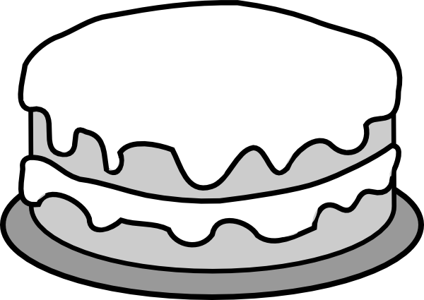 cake clipart black and white ice cream