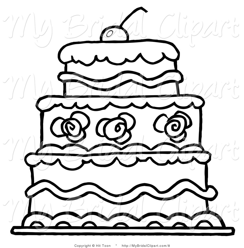 Cake Clipart Black And White