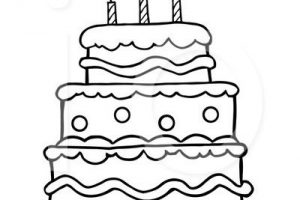 Layer cake clipart black and white