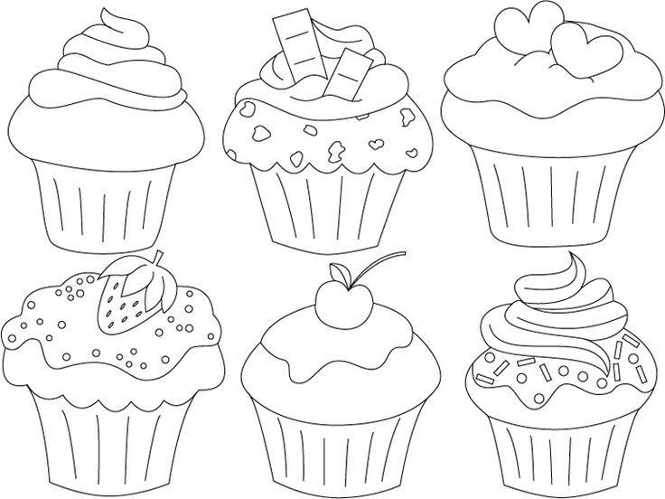 Image result for muffin cake clipart black and white