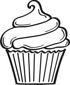 5 Best Images of Printable Birthday Cupcake Outlines