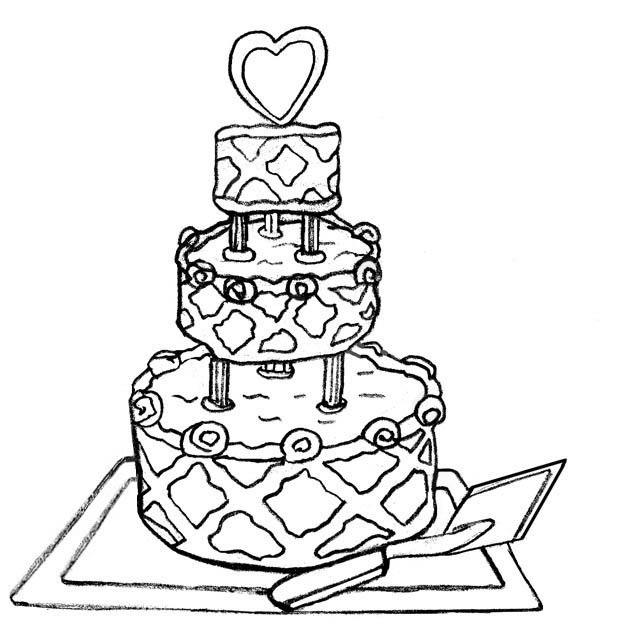 Wedding cake clipart.