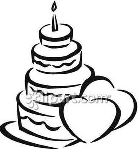 Black And White Wedding Cake Clip Art