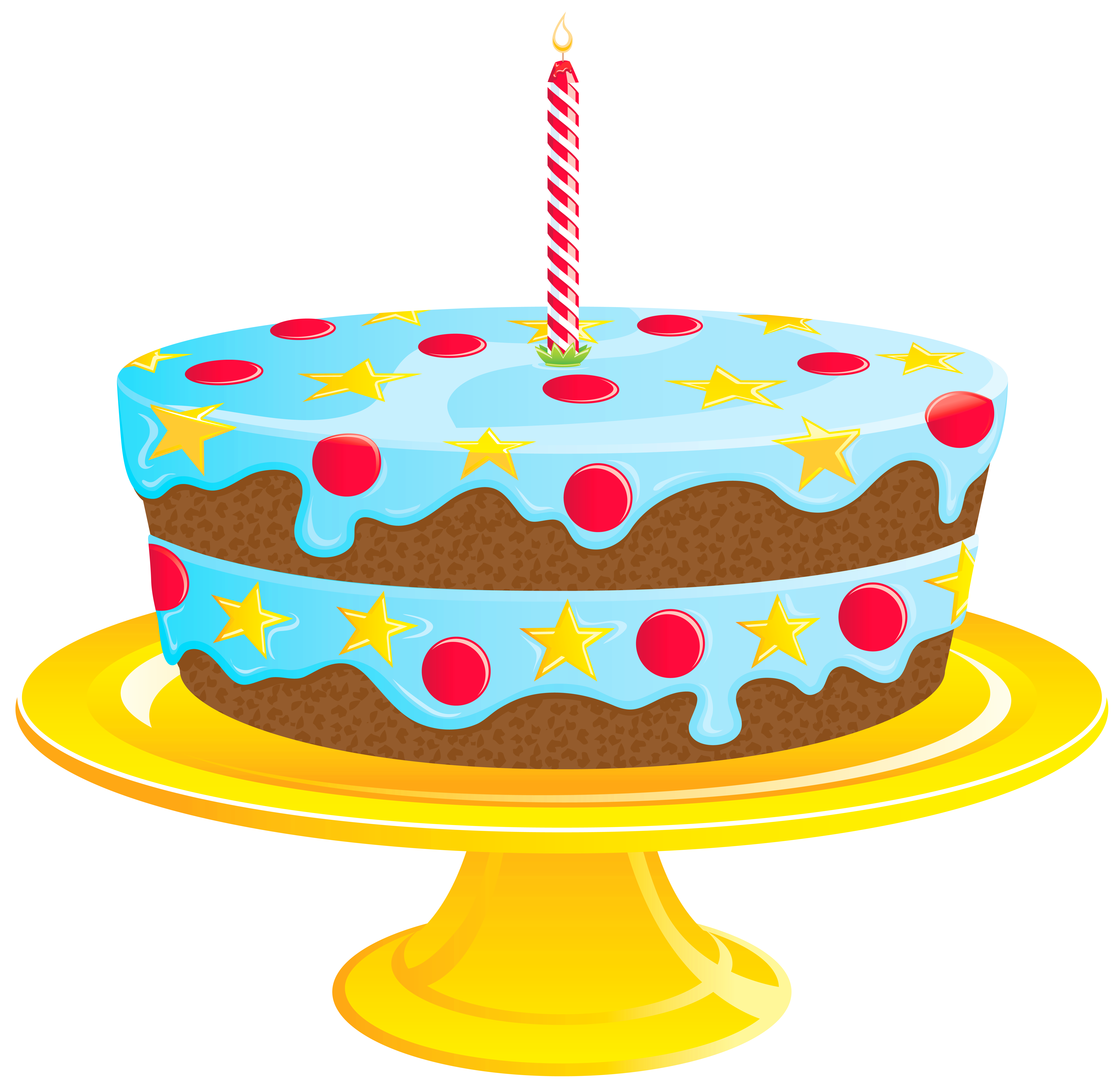 Blue Birthday Cake PNG Clipart
