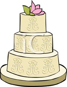 Elegant Wedding Cake Clipart