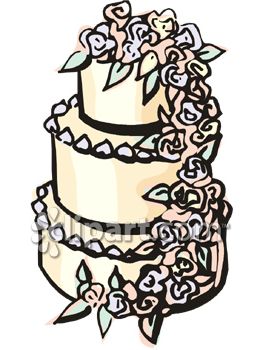 Flower clip art cake