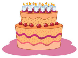 Birthday cake clip art fancy