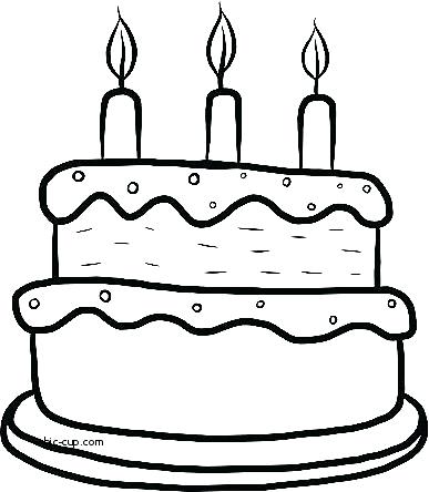 Birthday cake clip art outline