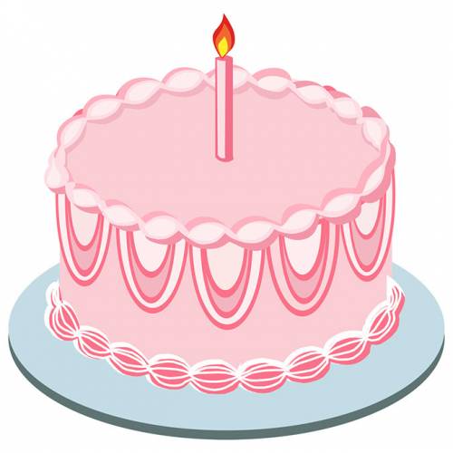 cake clipart pink