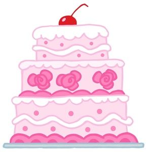 Pink Birthday Cake Clip Art