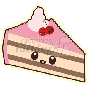 Cake slice vector.