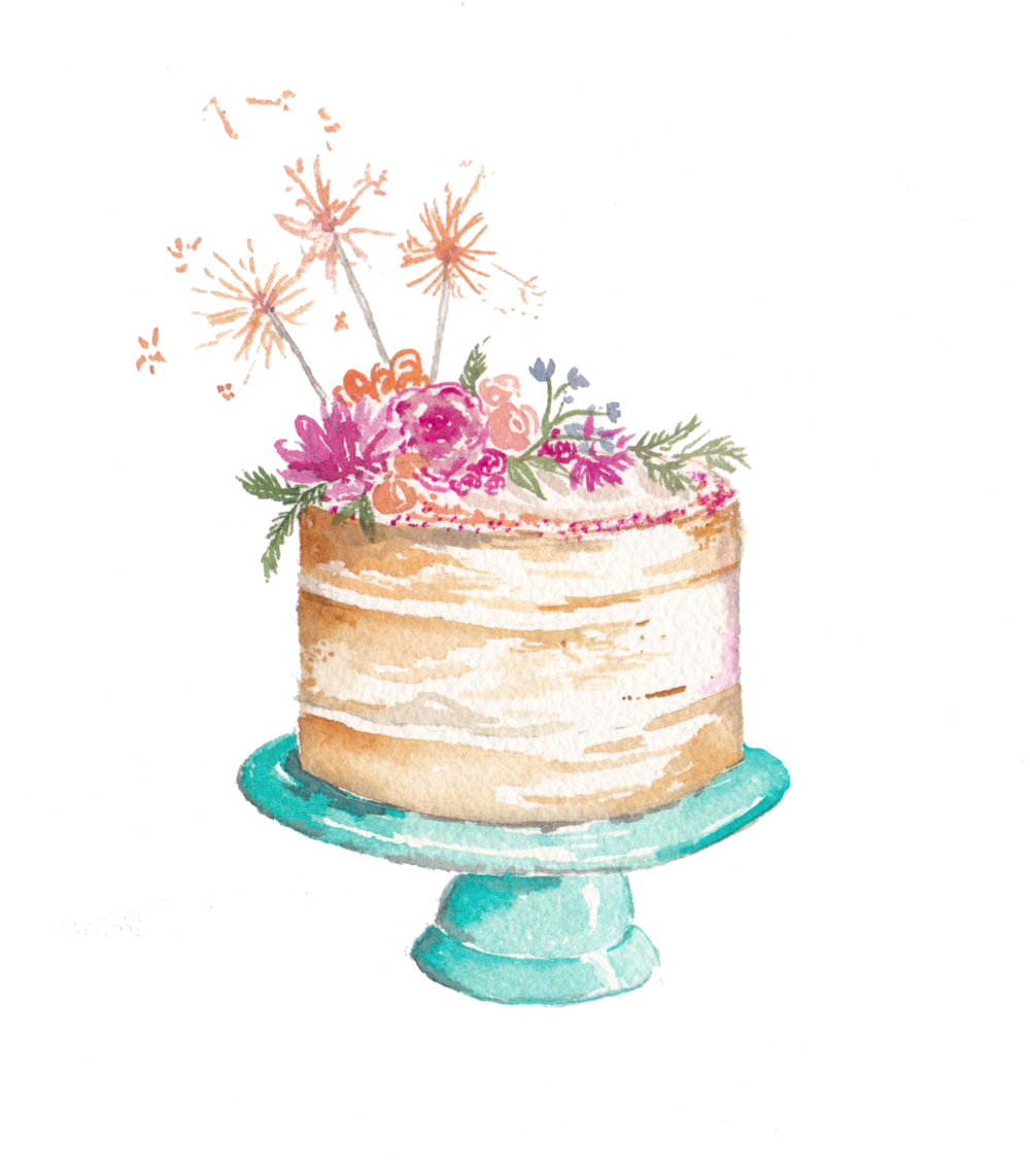 Download Icing Sugar Watercolor Wedding Cake Frosting