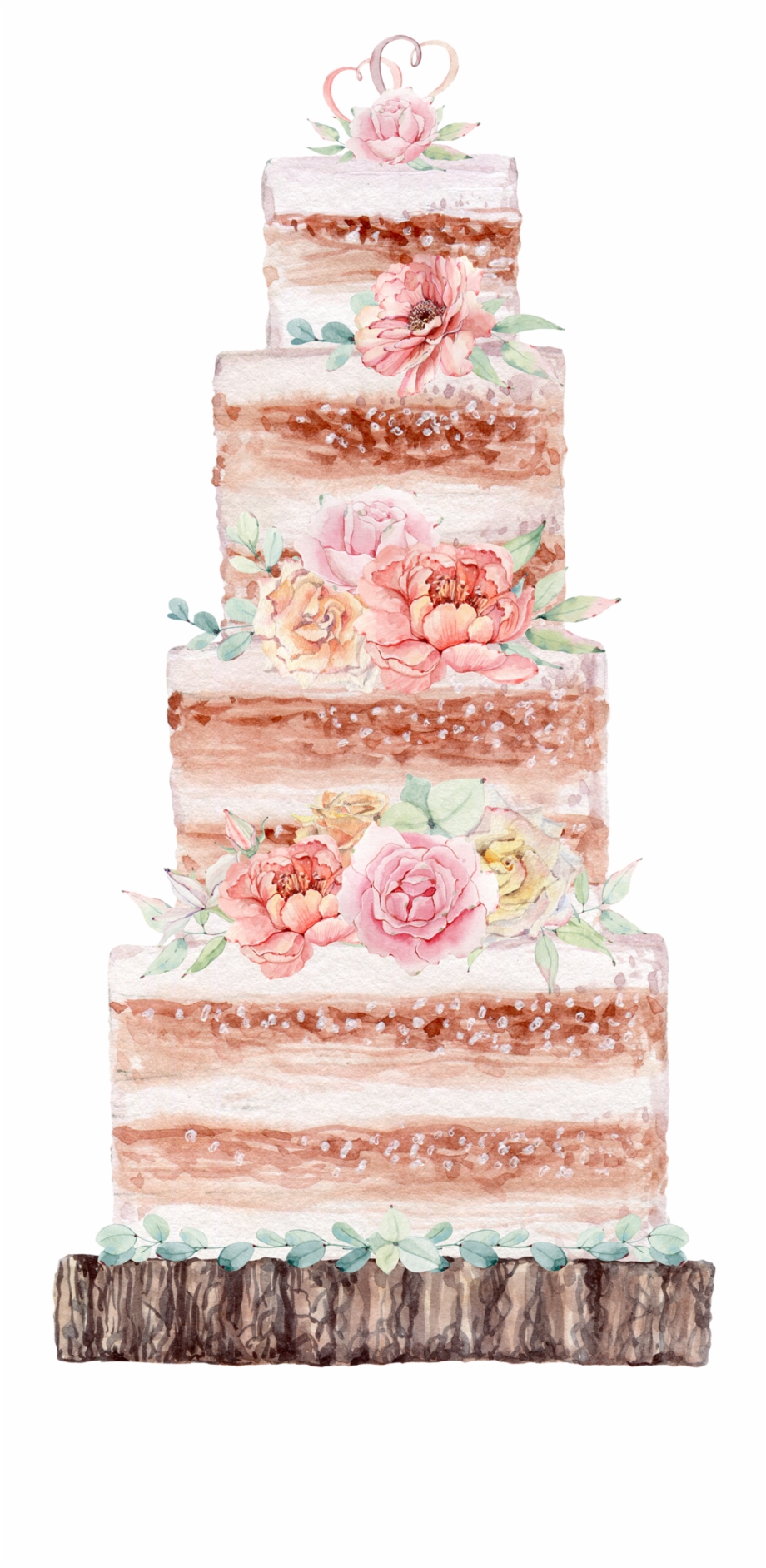 Wedding cake watercolor.